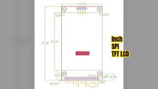 . Display touch LCD TFT SPI da pollici ILI 0x0