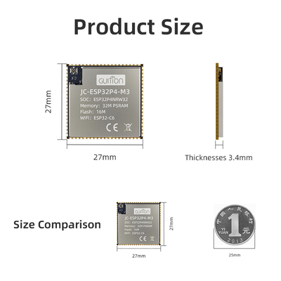 Un buon prezzo. JC-ESP32P4-M3-C6 Silver Gray ESP32 Display Unit 3.3V Operating Voltage for Business Solutions in linea