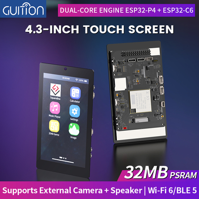 JC4880P443C_I_W Kit di sviluppo per touch screen IPS da 4,3 pollici con elevato costo supporta le due piattaforme ESP32P4/ESP32-C6